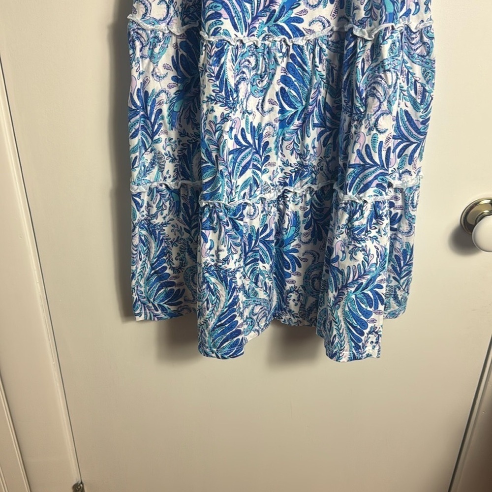 Lilly Pulitzer Loro dress Baha blue Bird is the word Size Small - Picture 4 of 13
